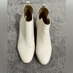 Elegant Cream Ankle Boots